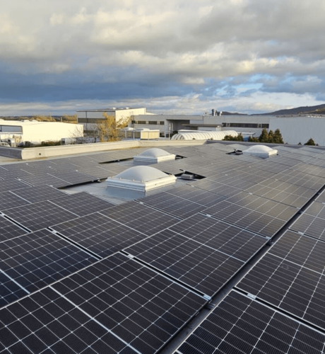 Solaranlage in Wernigerode Landkreis Harz auf Gewerbedach